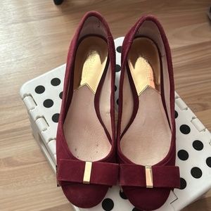 Michael Kors Kiera Mid Pump burgundy suede - Size 9